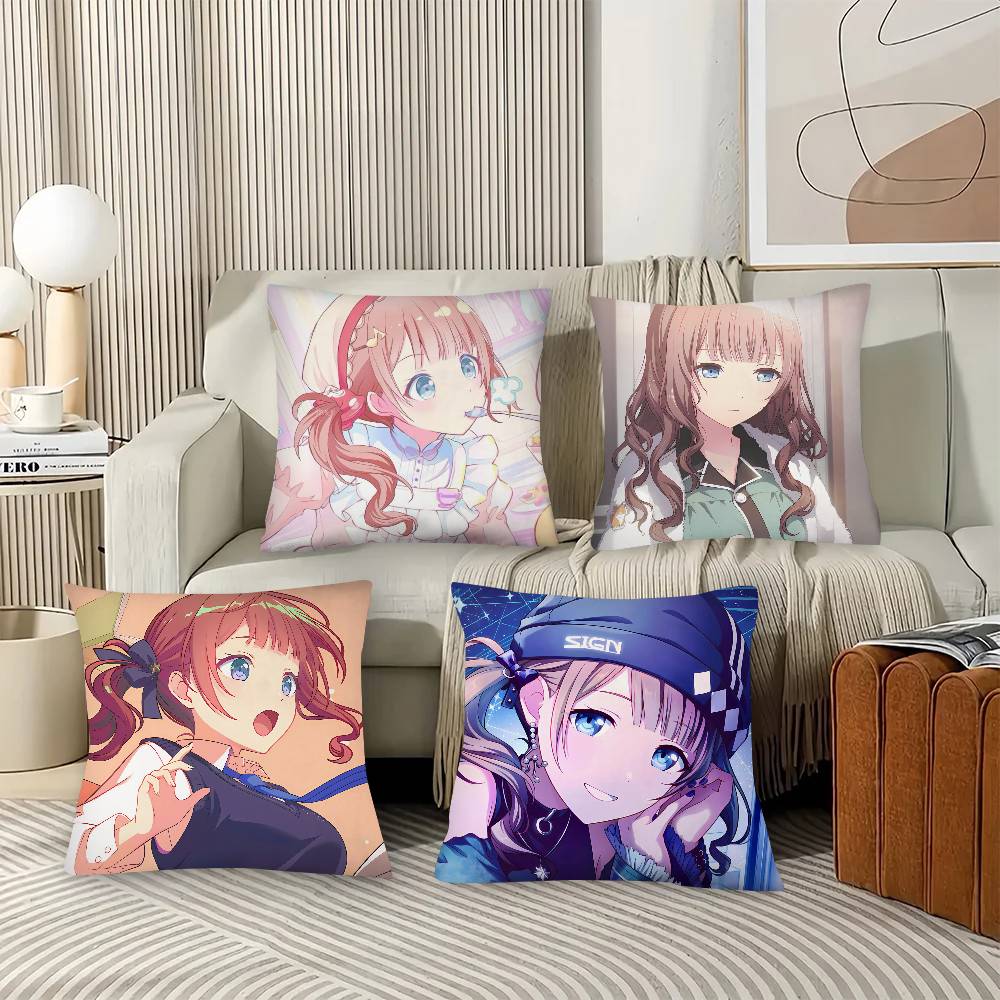 1Pc Honami Mochizuki Pillow Case Fashion Square Pillowcase Bedroom Sofa Room Ins Decoration Leisure