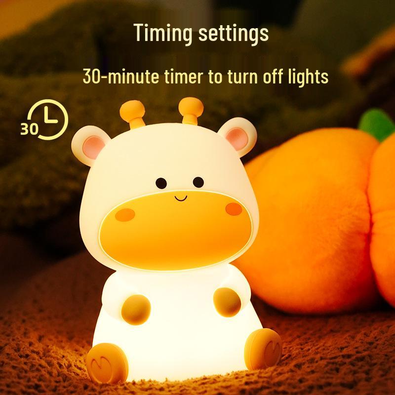Deer Silicone LED Rechargeable Night Light for Kids - Christmas Gift