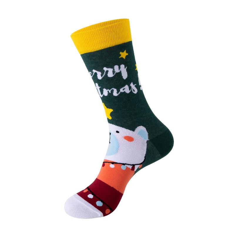 Trendy Christmas Mid-Calf Socks - Santa & Reindeer Festive Gifts for Autumn & Winter