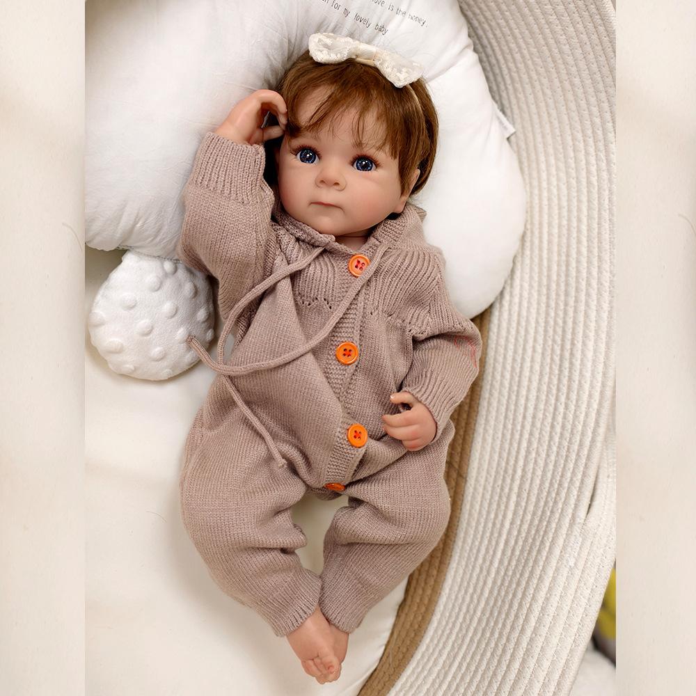 48cm Reborn Baby Girl Doll Bettie Lifelike Full Silicone Body Newborn Doll Can Take Bath Handmade 3D Painting Skin Rebirth Dolls for Kids Playmate Toy