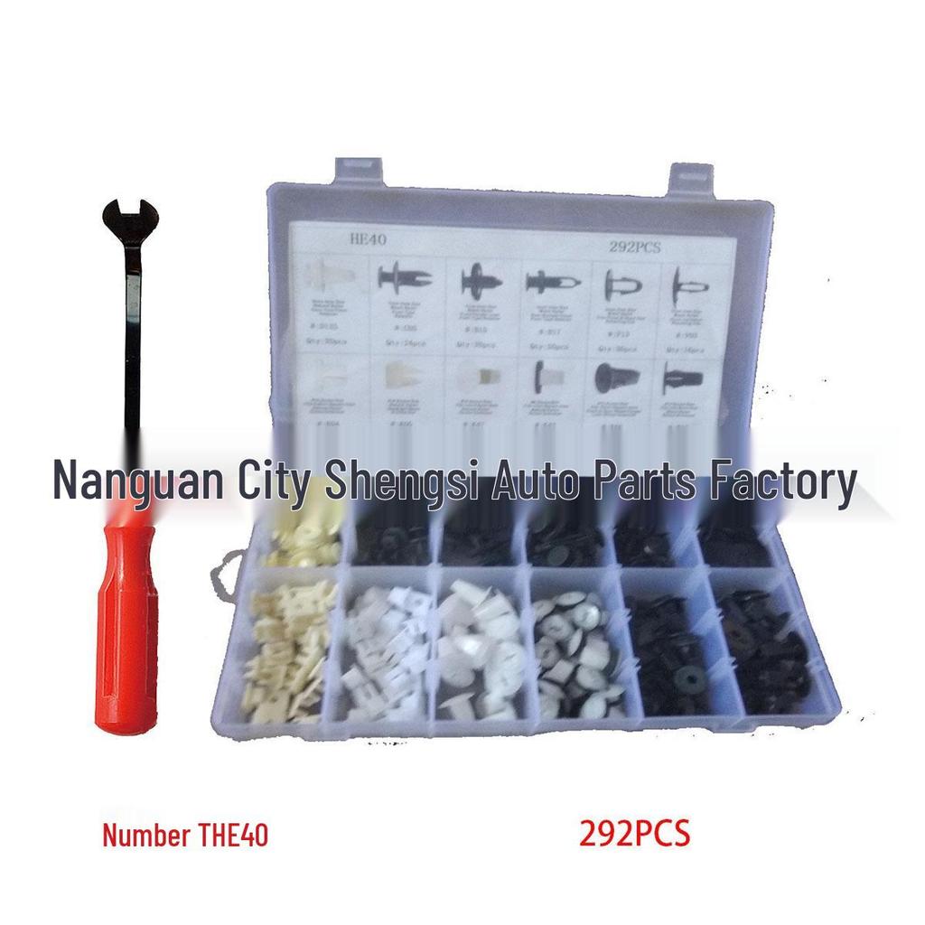 105-Piece Boxed Car Tire Screw Kit with Wheel Hub Decoration Clips & Buckles