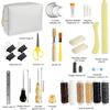 Kit di Legatoria da 49 Pezzi Set di Strumenti per Iniziare la Legatoria a Mano Kit di Legatoria per Principianti Materiali per Legatoria con Aghi a Occhiello Grande Punzone Filo Cerato