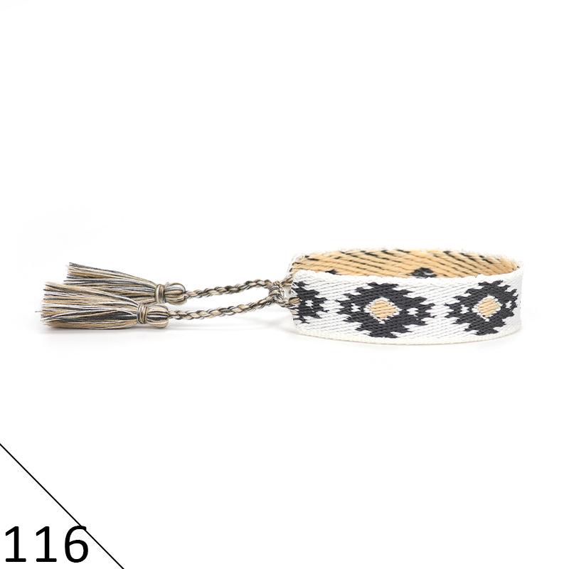 Ethnic Style Hand-Woven Polyester Tassel Bracelet