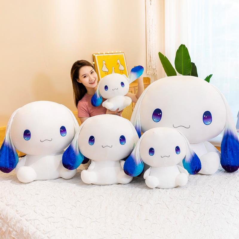 Sanrio New Kawaii Shimmering Cinnamoroll Plush Toy Sanrio Stuffed Doll Anime Pillow Cute Children Birthday Xmas Gift for Girls