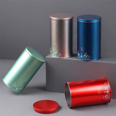 Large Capacity Tea Tin Can Box Tinplate Sealed Jar Packaging Box Metal Round Tank Dry Nut Candy Storage Container Gift Case