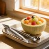 2Pcs Double-Headed Stainless Steel Fruit Baller Spoon - Multi-Function Melon Scoop & Carving Tool for Fruit Platter & Salad Prep