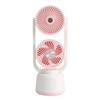 Dual-Head USB Mini Desktop Fan: Three-Speed, Strong Wind, Humidifying Spray for Summer Office