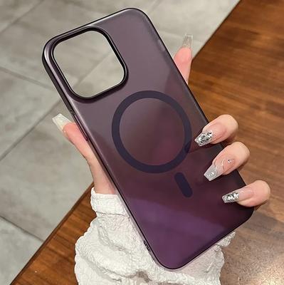 Luxury Ultra Thin Matte Clear Case For iPhone 14 15 Plus 13 12 11 Pro Max For Magsafe Wireless Charge Magnetic Clear Hard Cover