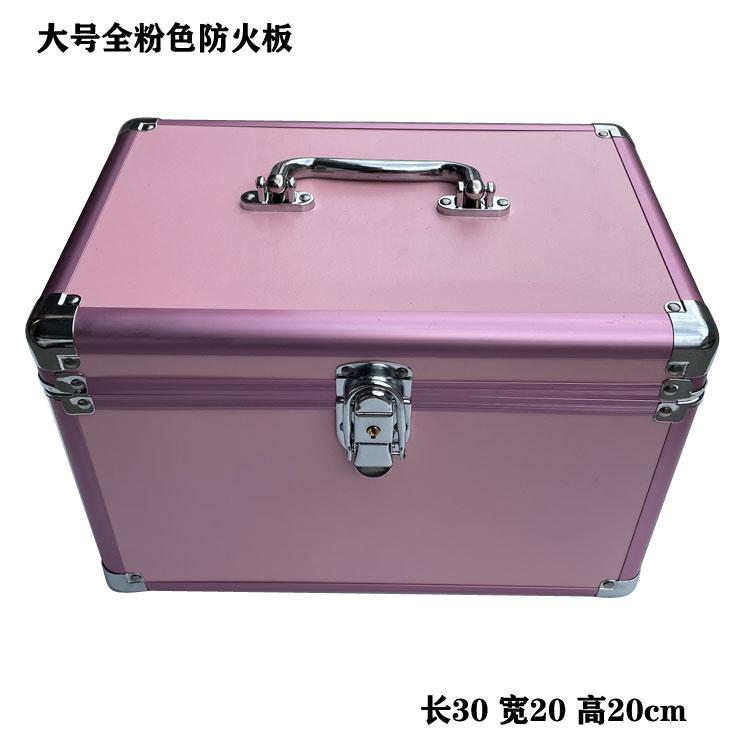 Large steel-reinforced cosmetic case with aluminum alloy frame,double-layer portable toolbox for foot bath tools