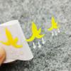 Weather Resistant Reflective Car Button Reflective Adhesive Stickers Decals for Inner Switches Protection Yellow Design