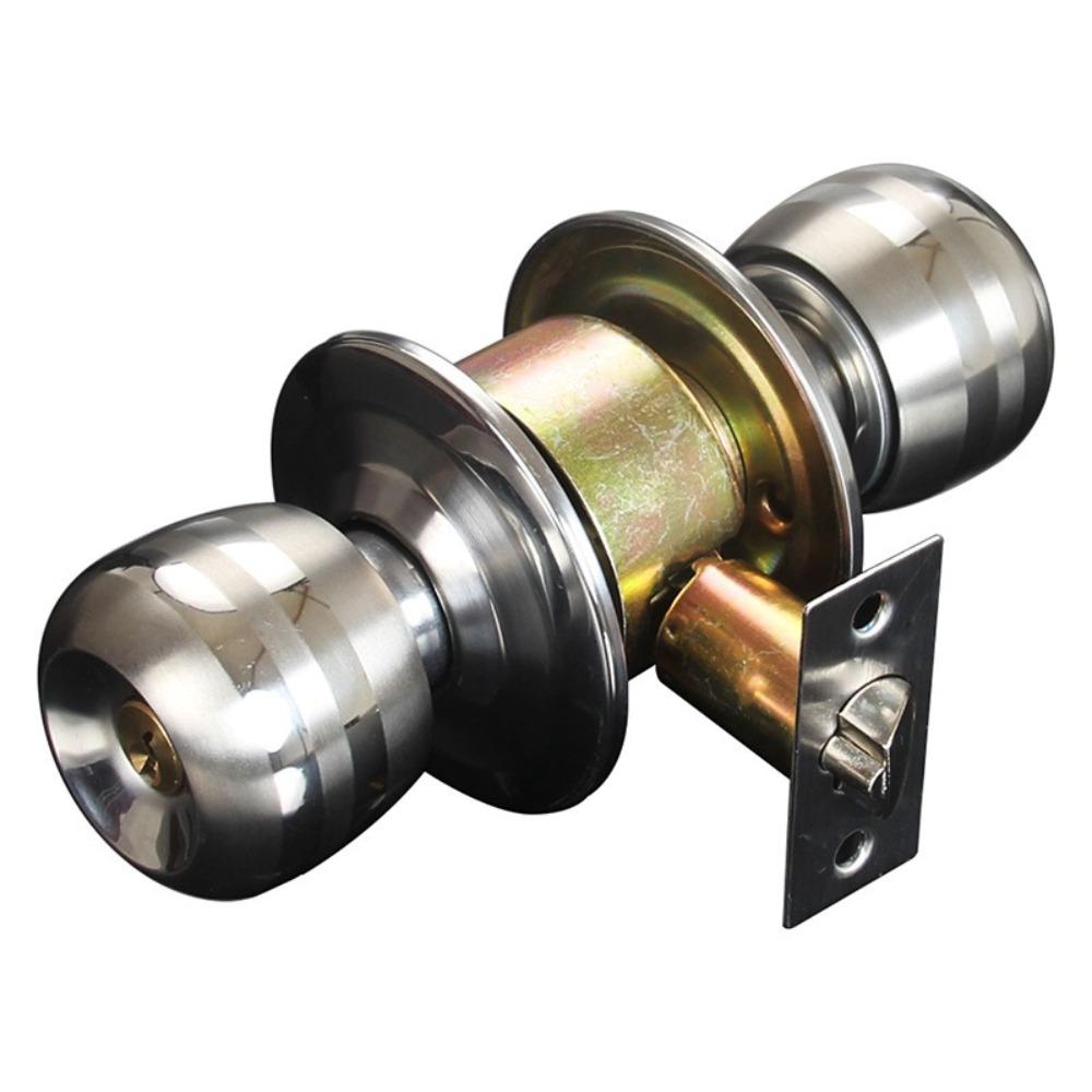 With Key Door Knob Set Round Ball Round Door Knobs Quality Bathroom Handle Lock  Living Rooms