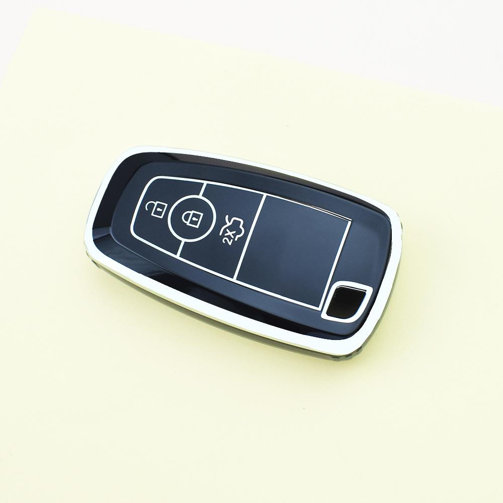

3 Buttons Smart Remote Car Key Keyless Case Cover Shell Fob for Ford Mustang Edge Fusion Explorer F150 F250 F350 Ecosport silver edge key cover чёрный