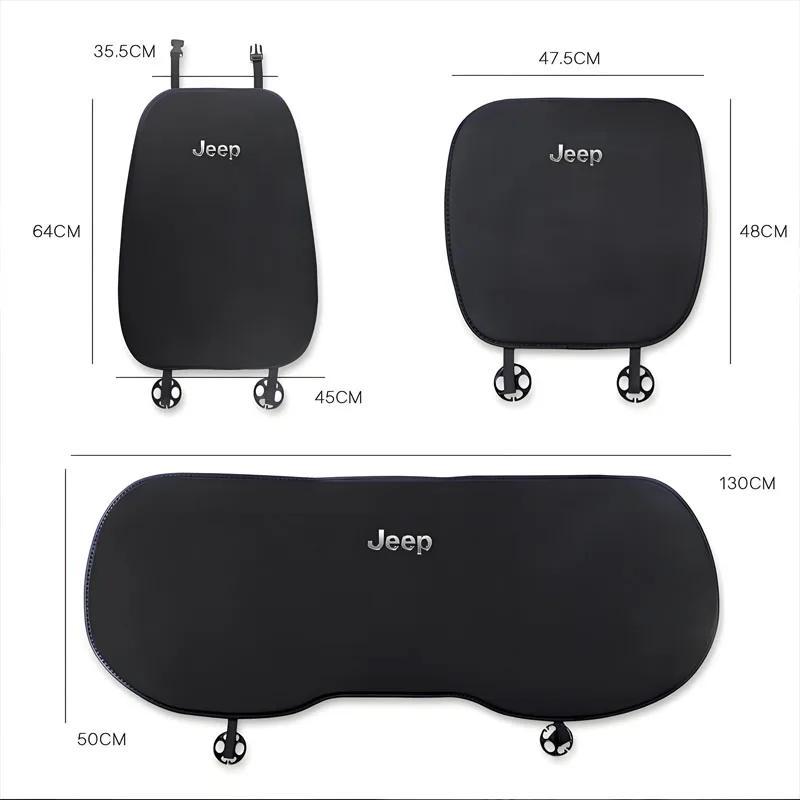 For Jeep Flax Car Seat Cover Backrest Pad Cushion Mat For Jeep Wrangler Rubicon Renegade Compass Grand Cherokee Patriot Liber