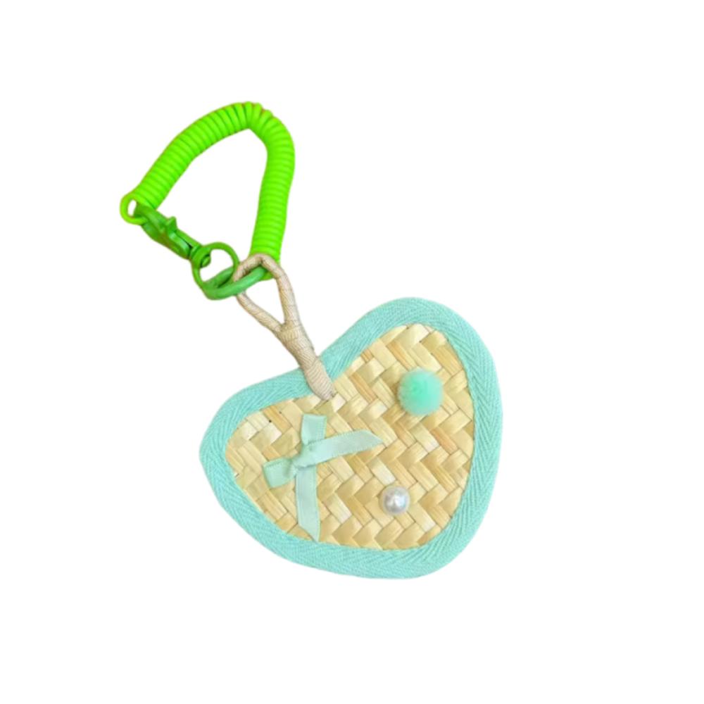 

Korean Style Hand-woven Straw Fan INS Small Decorative Handmade Fan Summer Cooling Fan Indoor зелёный