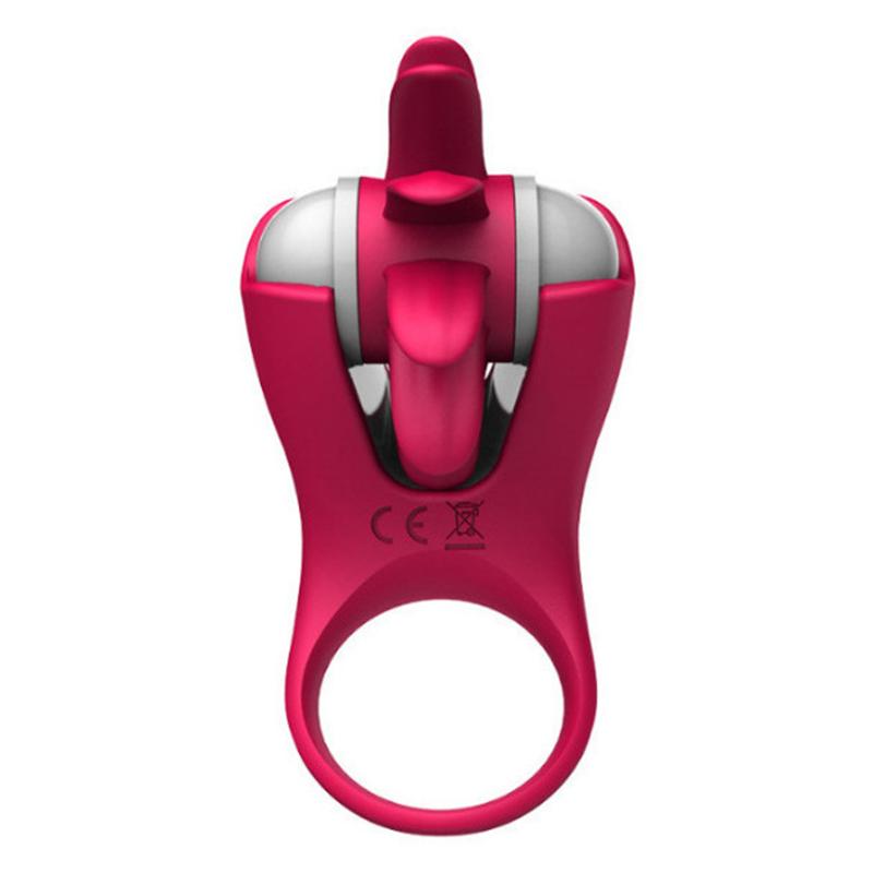 Rotation Oral Tongue Licking Vibrator Vagina Clitoris Stimulate Sex Toys For Couples Flirt Penis Vibrator Ring