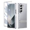 High Definition Transparent Z Fold6 Fold5 Protective Case For Samsung Galaxy Z Fold 6 5 4 5G With Glass Film Alloy Bracket Cover
