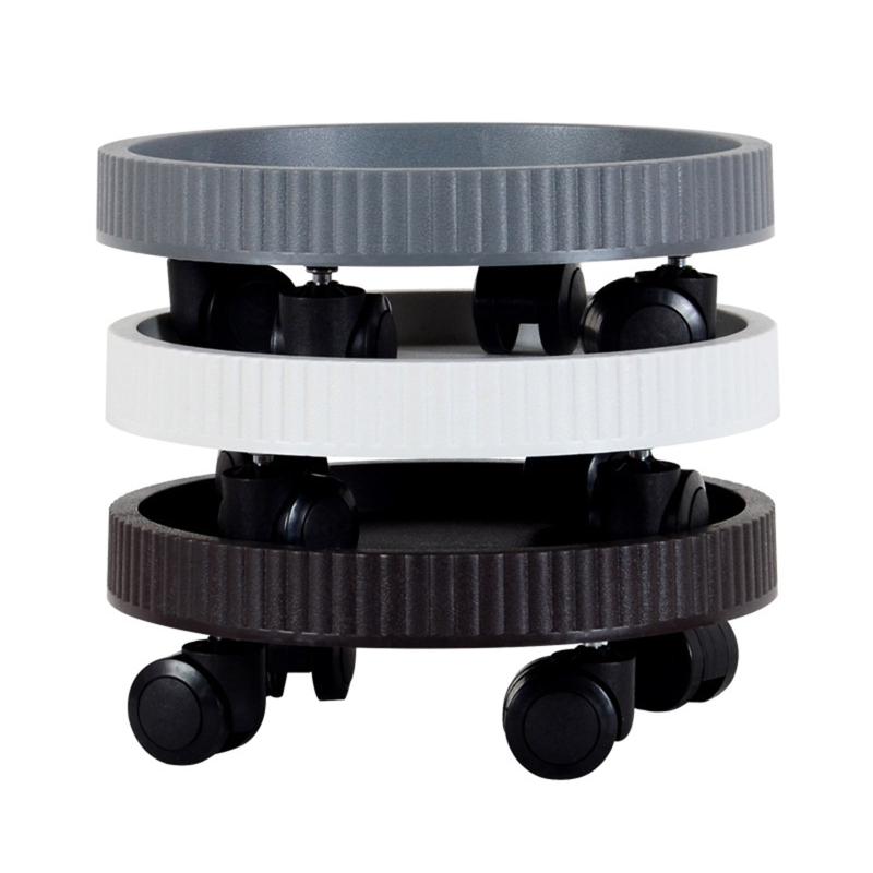Soporte Redondo para Macetas Duradero de Alta Resistencia Anti Deformación Bandeja para Macetas de Plantas con Ruedas para Jardín Patio Herramientas de Jardinería