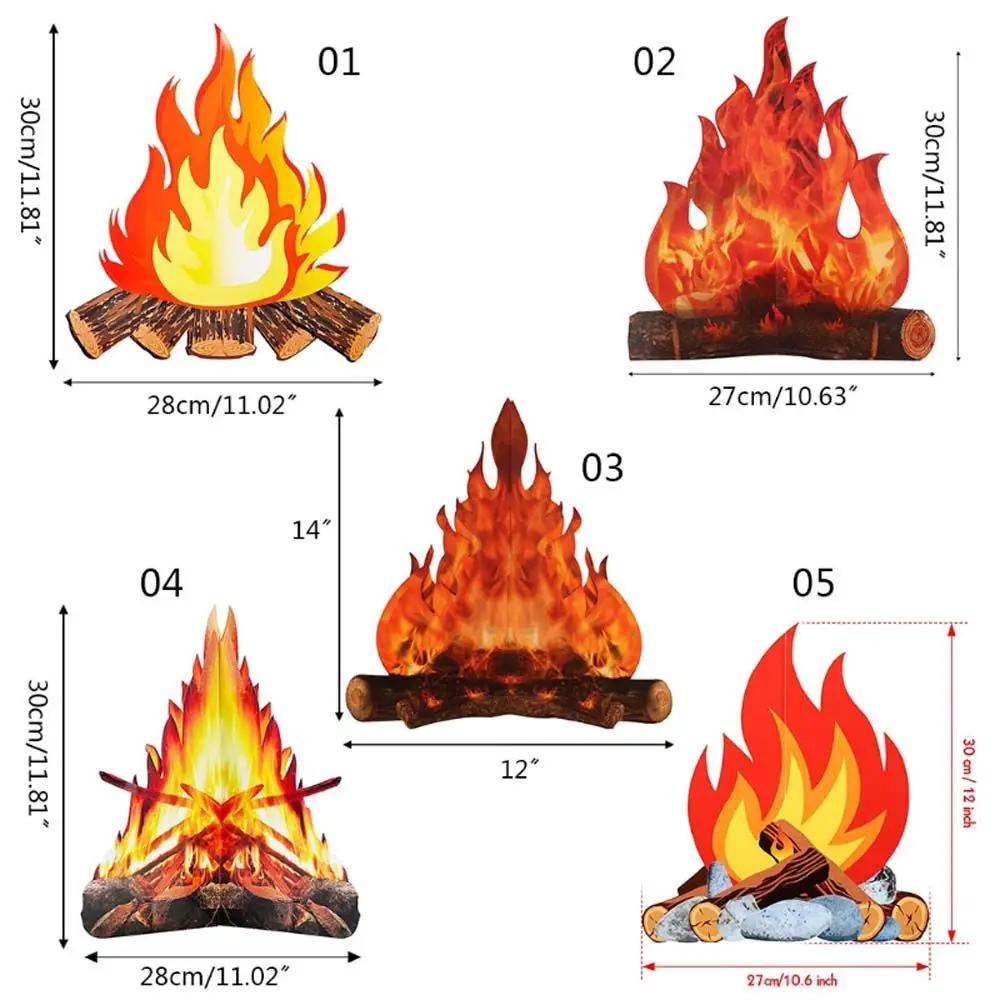 Festival Fake Weihnachten Camping Feuer Fackel Halloween Dekoration Künstliches Lagerfeuer Pappe Lagerfeuer Karton Flamme