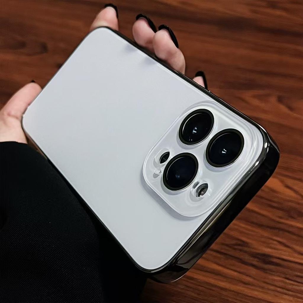 Vékony Kör Erős Mágneses Rögzítés Alkalmas IPhone16promaxhoz Puha Szélű AG Matt Apple 15 Kristály Lencse 13 Mobiltelefon Tok