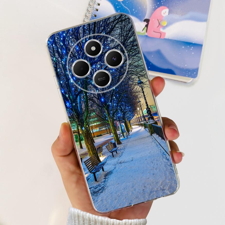 For Xiaomi Redmi 14C Case Cute Cat Butterfly Painted Cover Clear Silicone Soft TPU Phone Case For Xiaomi Redmi 14C Redmi14C Bags