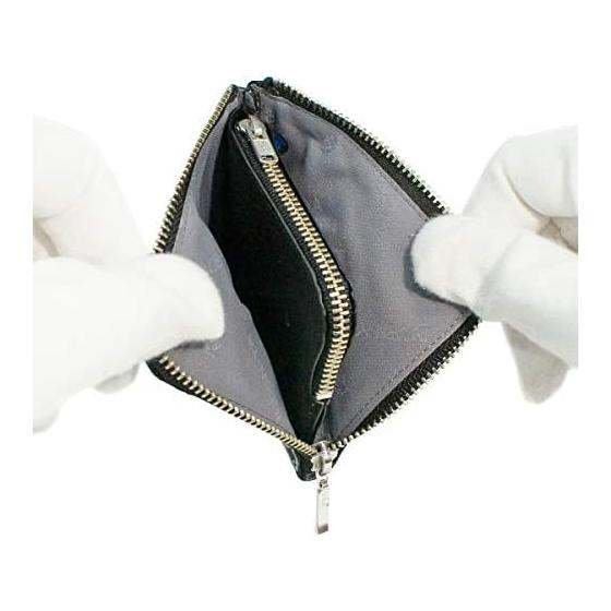 Inden-ya Inden Coin Purse F-Coin Purse 08, Deer Leather, Black Base X Red Lacquer, Dragonfly Pattern, 1008-21-008, Natural Deer Leather with Lacquer