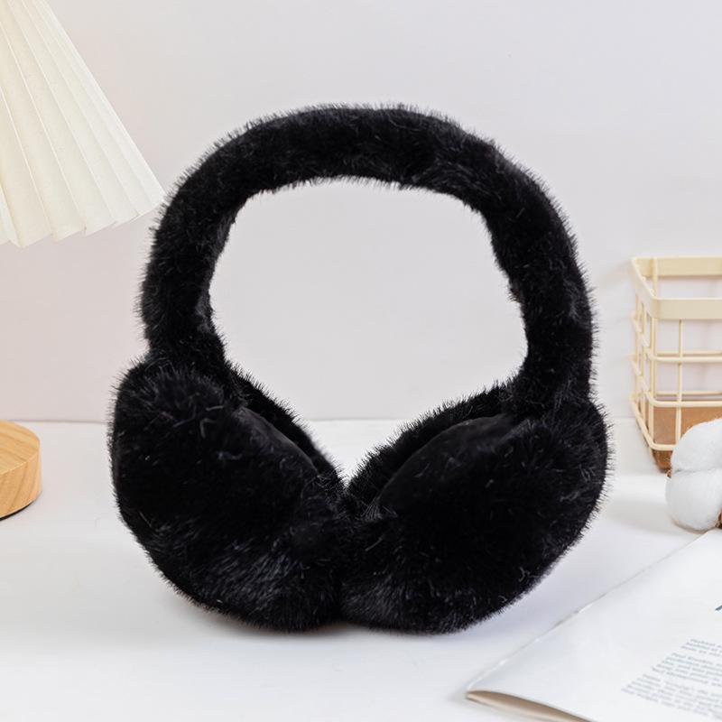 Women's Winter Mink Plush Foldable Earmuffs - Cute, Warm, Windproof, and Anti-Freeze Ear Protection