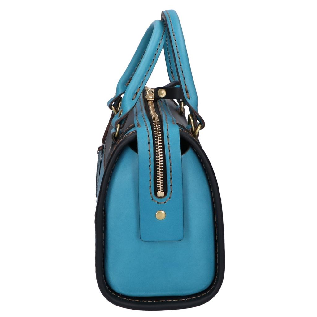 HERZ [Excellent Condition] Two-Tone Nina Boston Bag 2-Way Handbag Cerulean Blue/BlackUsed