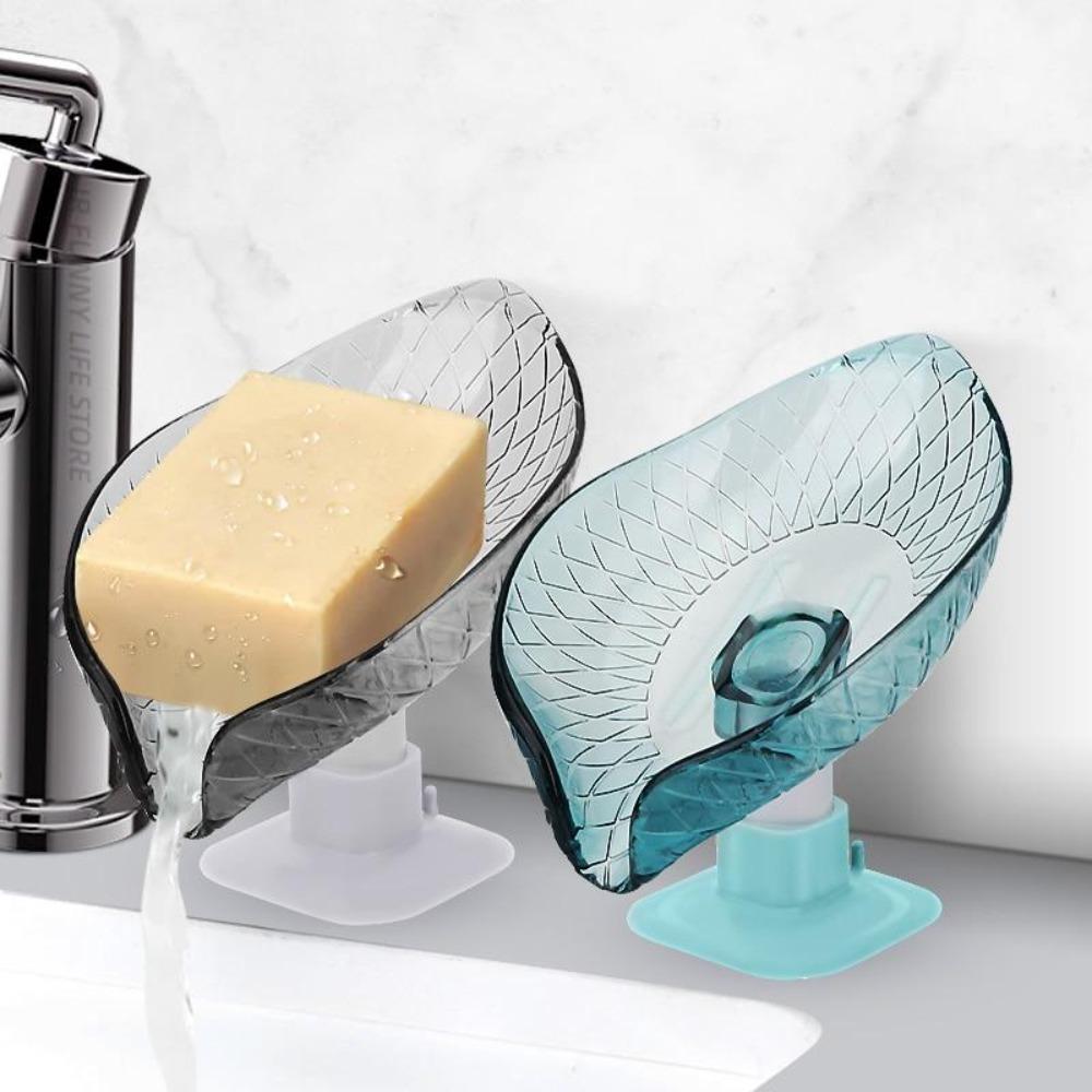 Leaf-shaped Soap Dish with Suction Cup