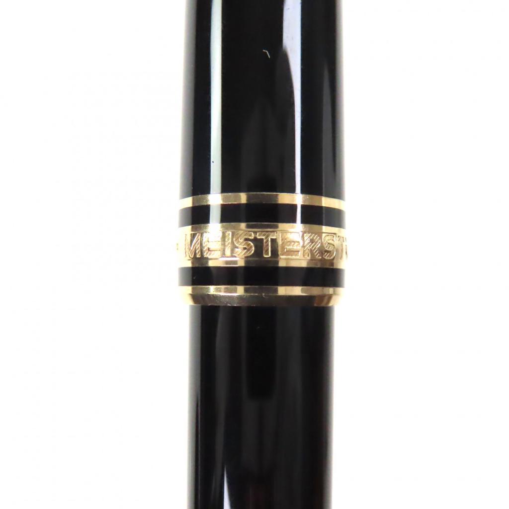 Great MONTBLANC Fountain Pen Meisterstück Classic White Star Black 14K Mens Used