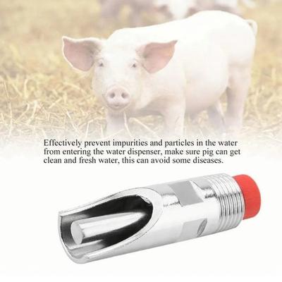 Pig Nozzle Nipple Drinker Water Saving Rustproof Automatic Pig Nipple Waterer Stainless Steel Adjustable for Sheep for Cattle
