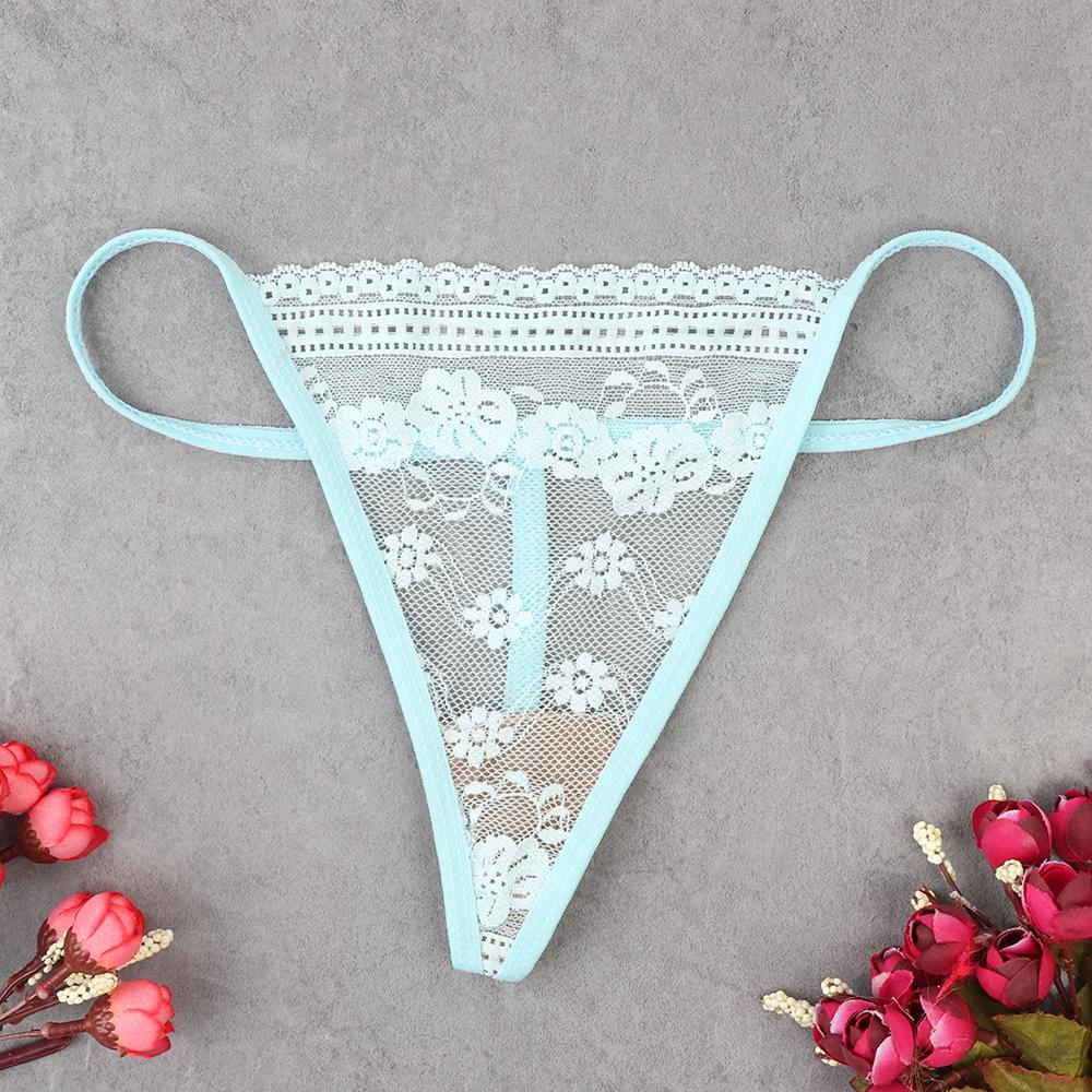 New Sexy Lace Low-Rise Lingerie Women's Mini Low Waist Briefs Thong Underwear G-string Underpants T-back Lot Bulk Random Color