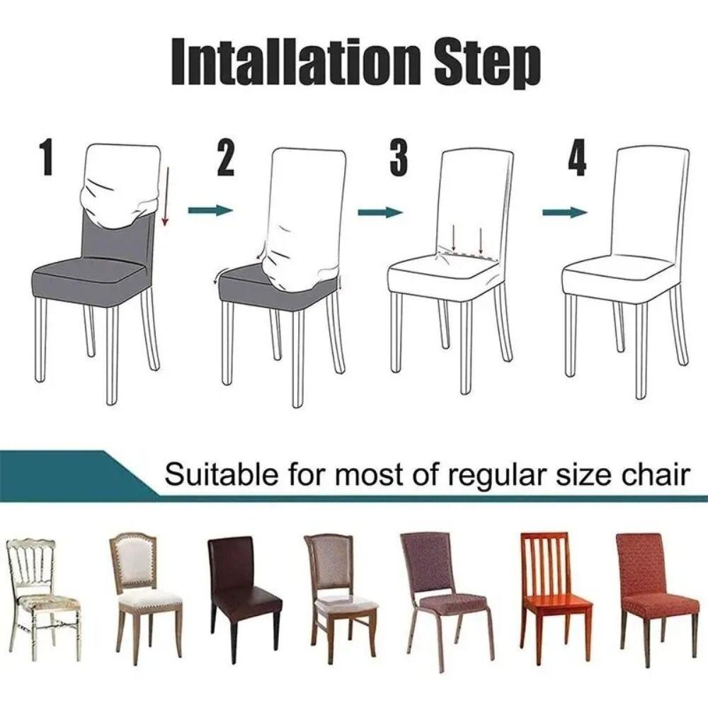 High Elastic Universal Chair Cover Jacquard Washable Dining Chair Slipcover Thickened Removable Chair Protector for Home Kitchen