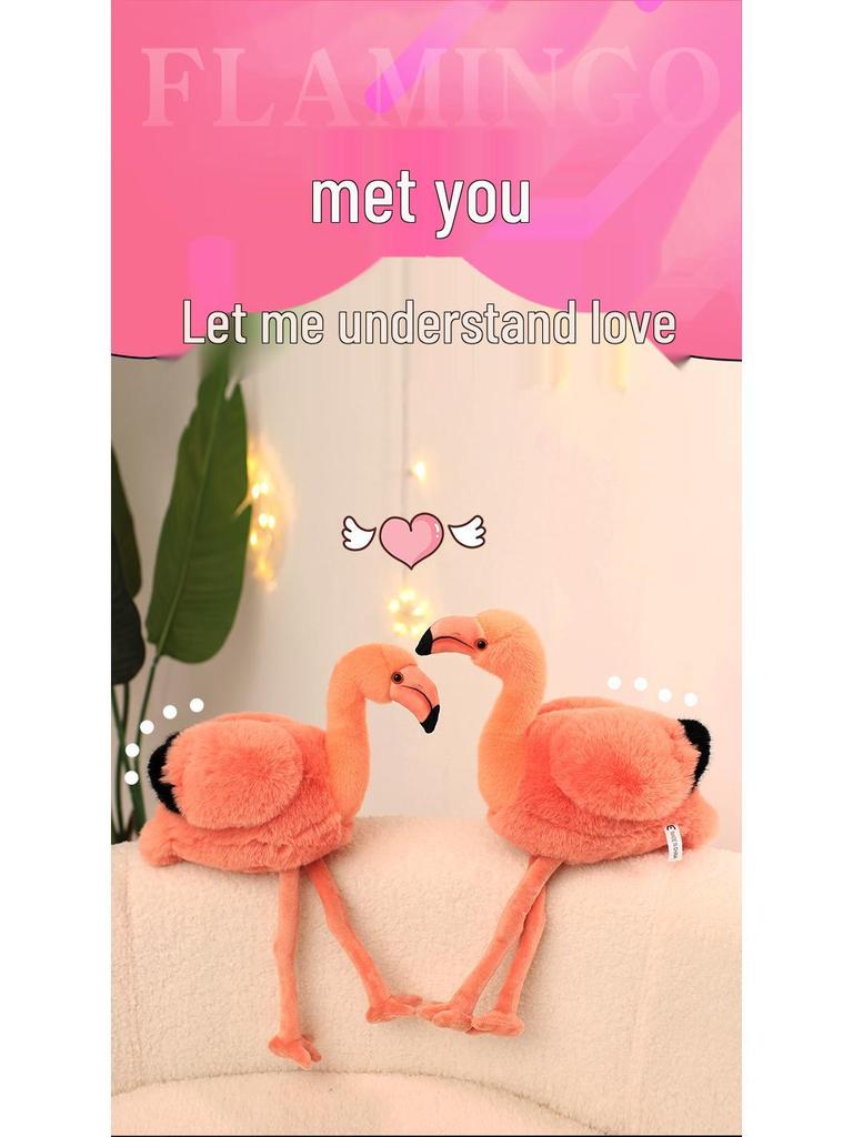 Rosa Flamingo Kuscheltier - Schlafbegleiter & Wohnzimmerdeko Puppe