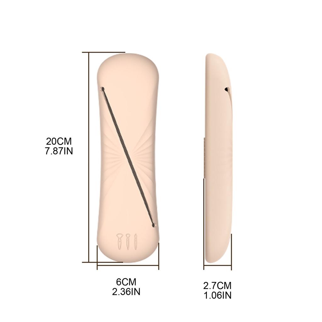 Portable Travel Makeup Brush Bag Silicone Cosmetic Brushes Holder Gift for Women and Girls