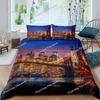 Brug Landschap Digitaal Print Dekbedovertrek Set Voor Kinderen Jongens Meisjes Polyester Beddengoed Set Dubbel Eenpersoons Maat Met Kussensloop
