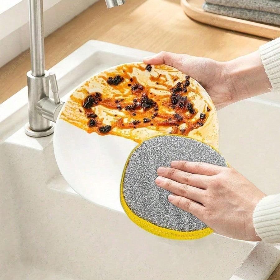 Confezione da 10 Spugne Double-Sided per Cucina e Lavastoviglie con Spazzola