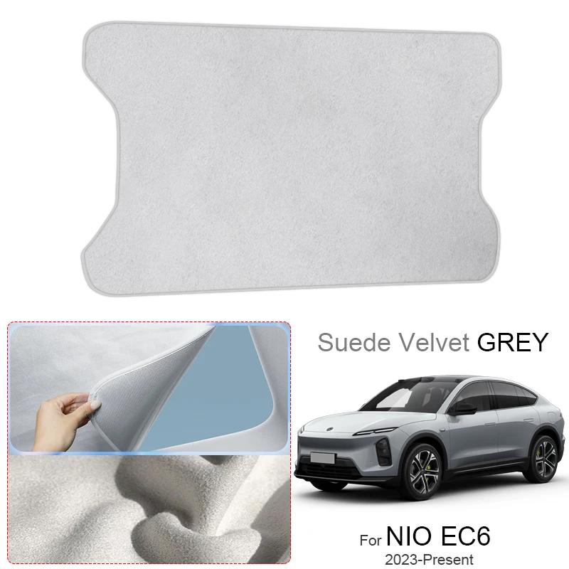 Auto Anti-UV Heat Insulation Skylight For NIO EC6 EC7 2023-Present Car Suede Fabric Electrostatic Adsorption Sunroof Sunshade