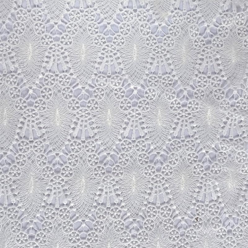 Wasserlösliches Spitzenstickstoff, Stickerei-Hohlgewebe, Milchsilk Vollbreite