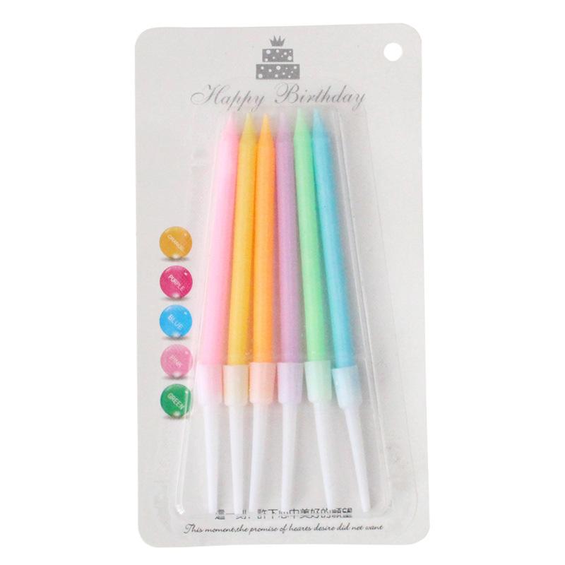 

Присоска Карта Макарон Цвет Персонализированный Детский Креативный Вечеринка День Рождения Торт Украшение Свеча X-9 Colored Candle