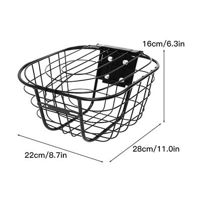 EBike Basket Scooter Front Basket Holder RustResistant Steel Bicycle Basket Cycle Front Basket