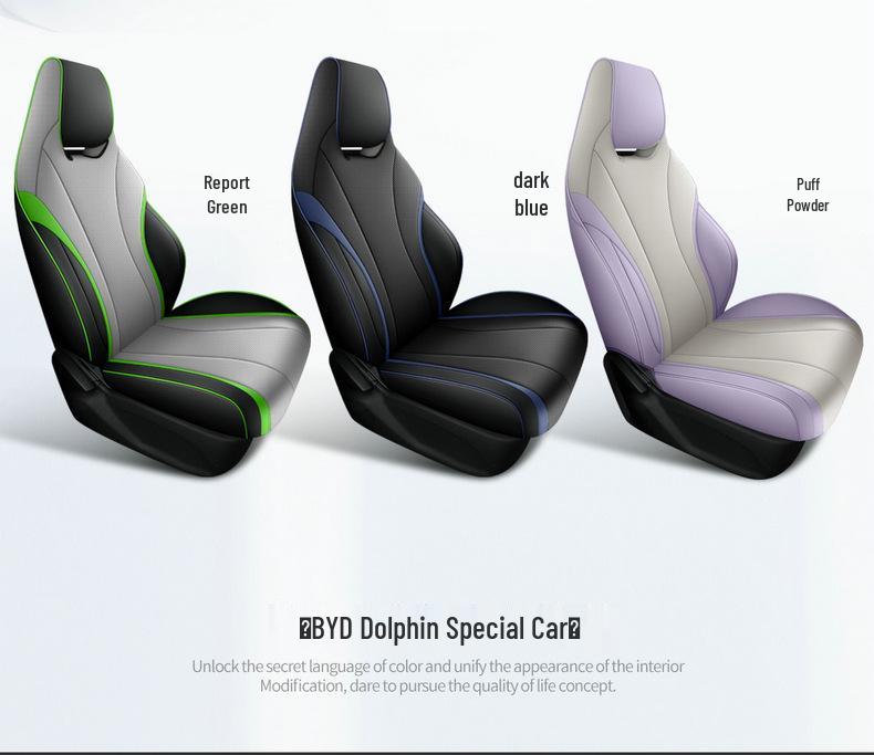 BYD Dolphin Universal Leather Car Seat Cover - All Seasons, Full Coverage