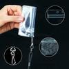 50 Clear Plastic Horizontal Name Tags Badge ID Card Holders and 50 Black Lanyards with Swivel Hook