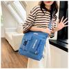 Canvas Tote Bag For Women Large Capacity Casual Shoulder Crossbody Urban Style