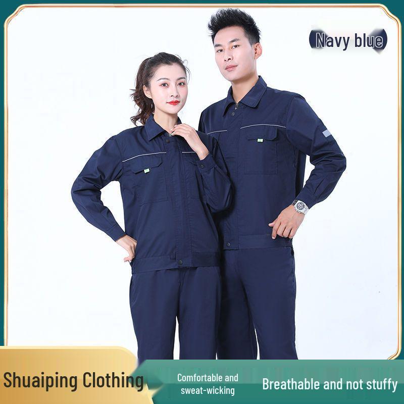 Men's Anti-static Workwear Set - Durable, Wear-resistant Overalls for Auto Repair, Spring/Autumn.