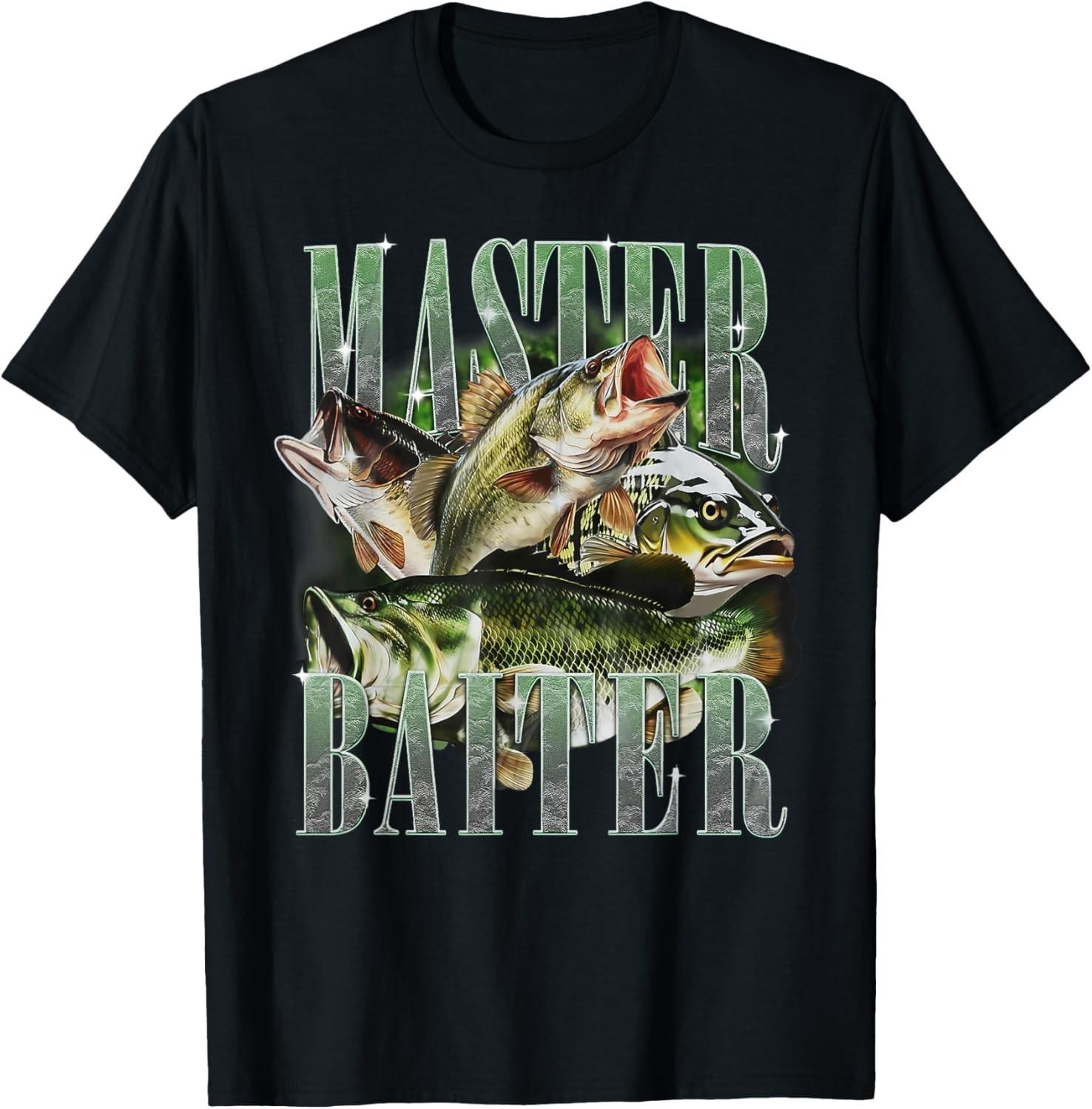 Master Baiter Bass Fishing Fisher Papa Dad Happy Fathers Day unisex T-Shirt Mens Womens Tees Top M