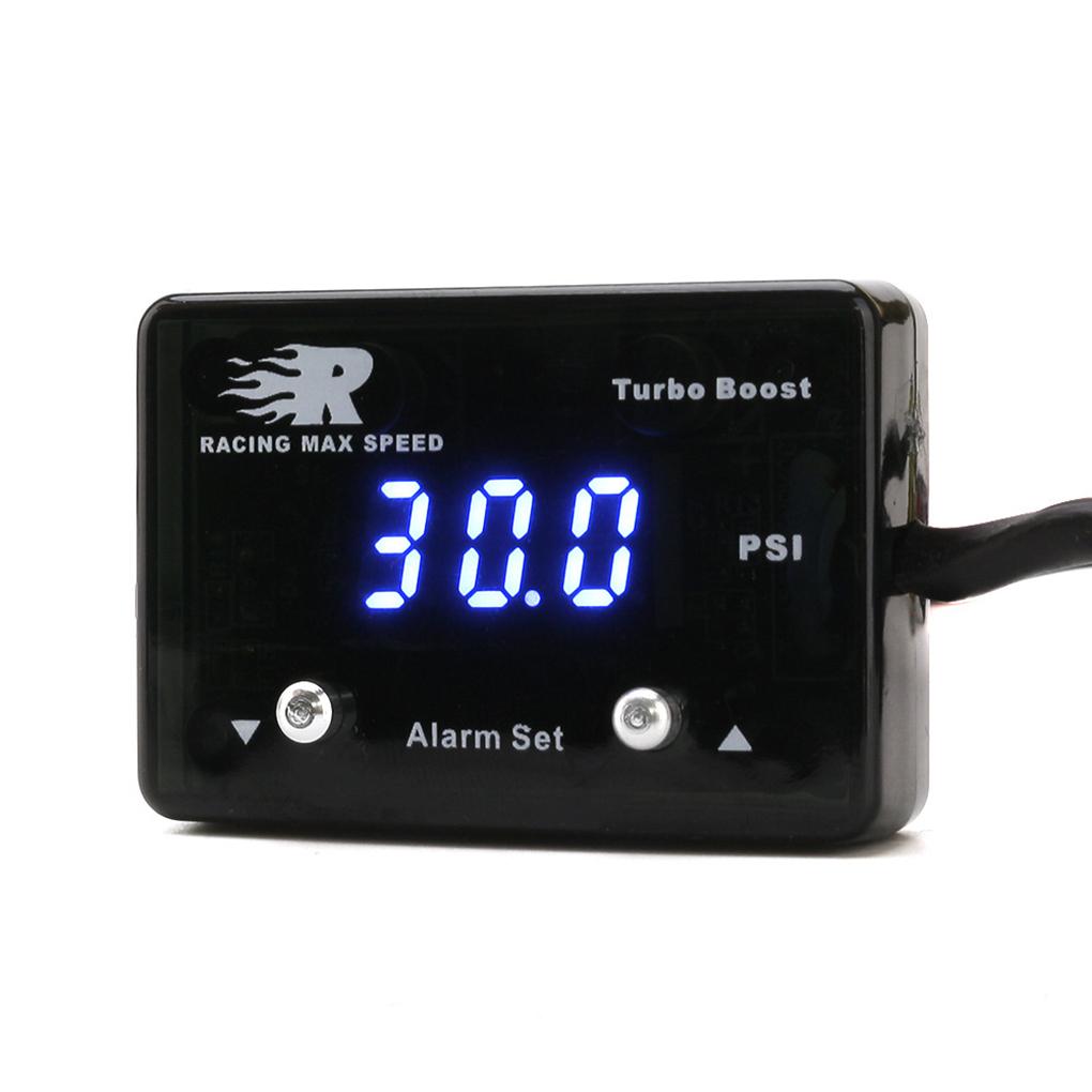 Universal Auto Digital Turbo Boost Gauge Blue LED Display -14~40PSI Pressure Meter IP-TBM-01