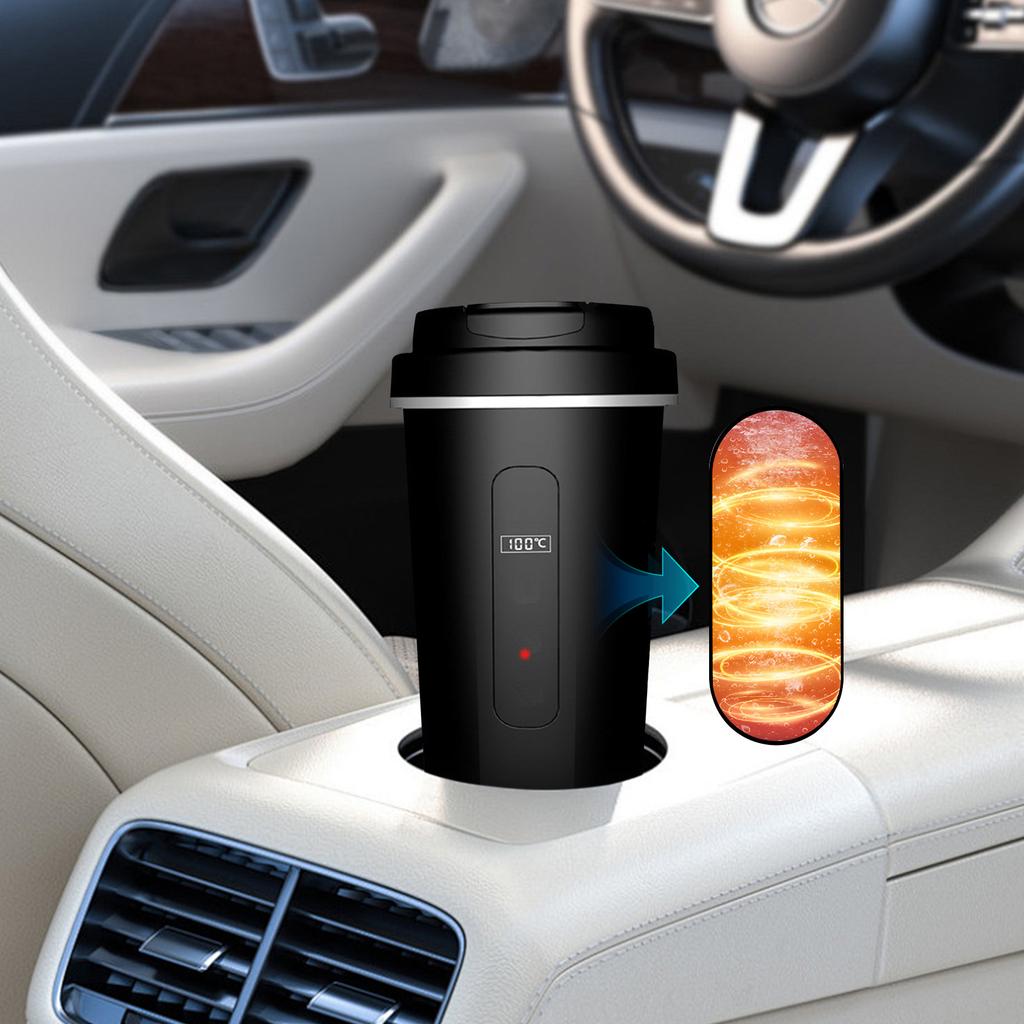 Portable Car Water Boiler 12V/24V Truck Heating Cup Small Electric Water Kettle for Travel