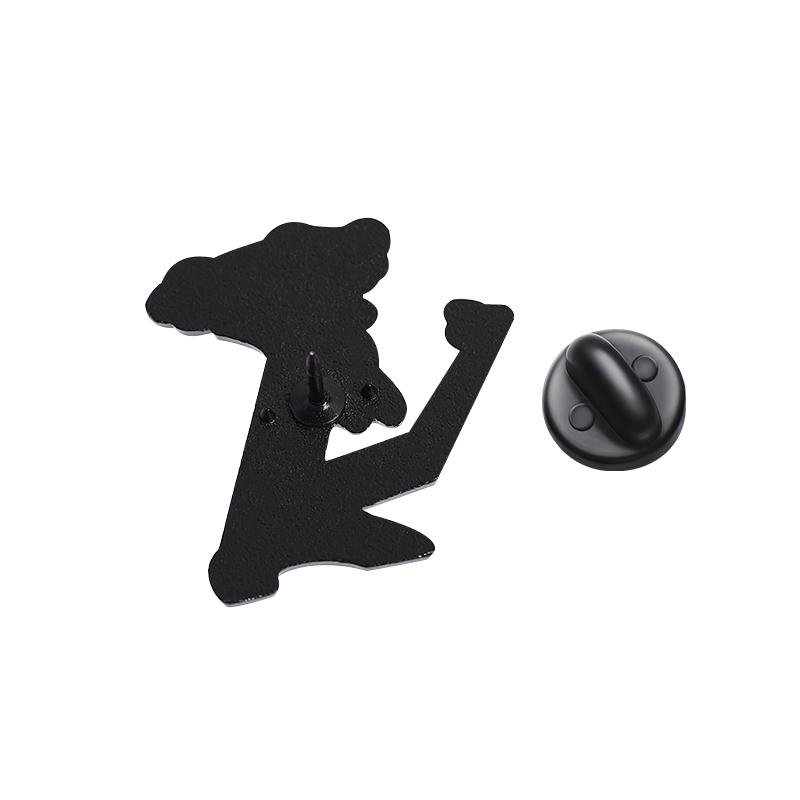 Cartoon Filmfigur Emaille Anstecknadeln Kundenspezifische Schwarz-Weiß Drachen Broschen Reversabzeichen Kleidung Tier Schmuck Geschenk für Kinder Freunde