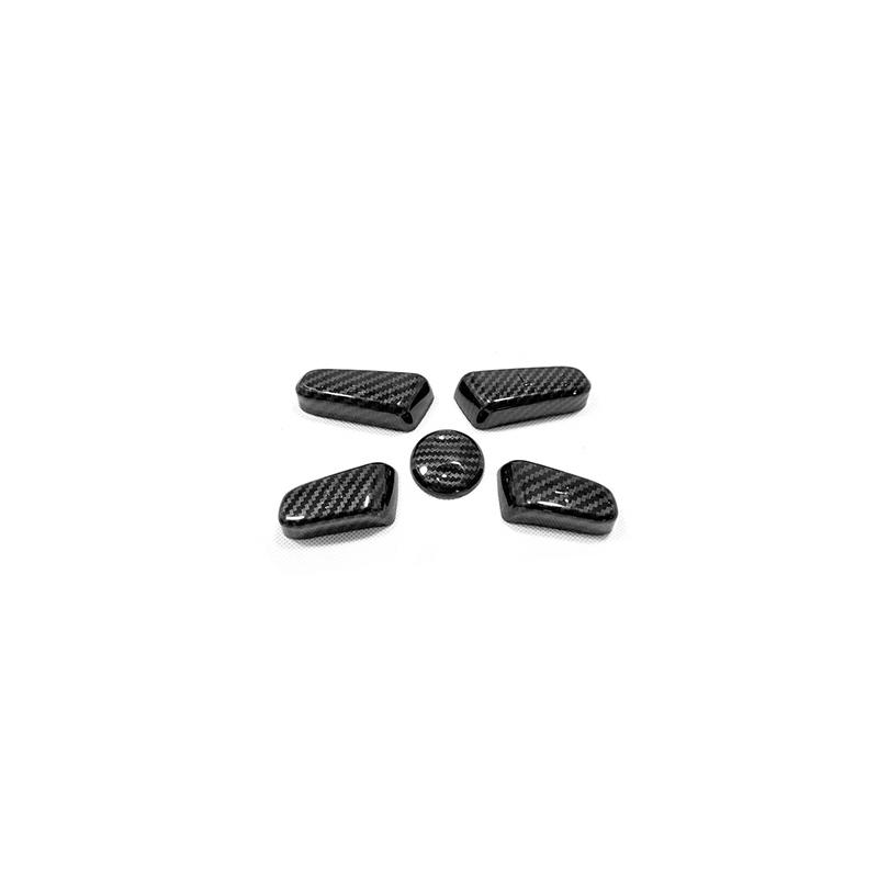 ABS Carbon fiber For Hyundai Tucson 2015-2019 Accessories LHD Car Seat adjustment Switch Interior Cover Trim Car Styling 5pcs