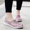 Summer mesh breathable hollow sandals lightweight flat-soled mother shoes couple casual one-pedal cloth shoes woven women's shoes